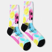 Scannen Sie mit dem Q R Firmenlogo (Regenbogenkohl Socken (Rechts)