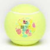 Scannen Sie mit dem Q R Firmenlogo (Regenbogenkohl Tennisbälle (Rückseite)