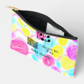 Scannen Sie mit dem Q R Firmenlogo (Regenbogenkohl Zubehörtasche (Offen)