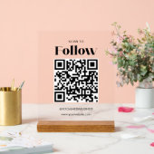 Scannen Sie nach QR Code Social Media Business Acrylschild (Hochzeit)
