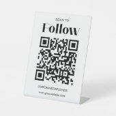 Scannen Sie nach QR Code Social Media Business Sockelschild (Vorderseite)