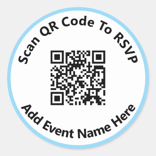 Scannen Sie QR-Code auf UAWG Event Name White & Ba Runder Aufkleber (Vorderseite)