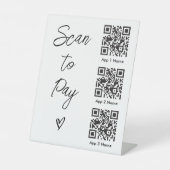 Scannen Sie QR-Code für die Bezahlung digitaler Za Sockelschild (Vorderseite)