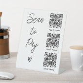 Scannen Sie QR-Code für die Bezahlung digitaler Za Sockelschild (In SItu)