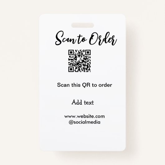 Scannen Sie QR-Code, um E-Mail der Website hinzuzu Ausweis (Vorderseite)