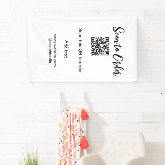 Scannen Sie QR-Code, um E-Mail der Website hinzuzu Banner (Insitu)