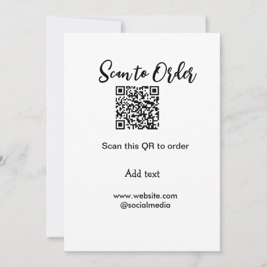 Scannen Sie QR-Code, um E-Mail der Website hinzuzu Einladung (Vorderseite)