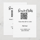 Scannen Sie QR-Code, um E-Mail der Website hinzuzu Einladung (Vorne/Hinten)