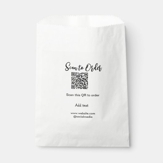 Scannen Sie QR-Code, um E-Mail der Website hinzuzu Geschenktütchen (Vorderseite)