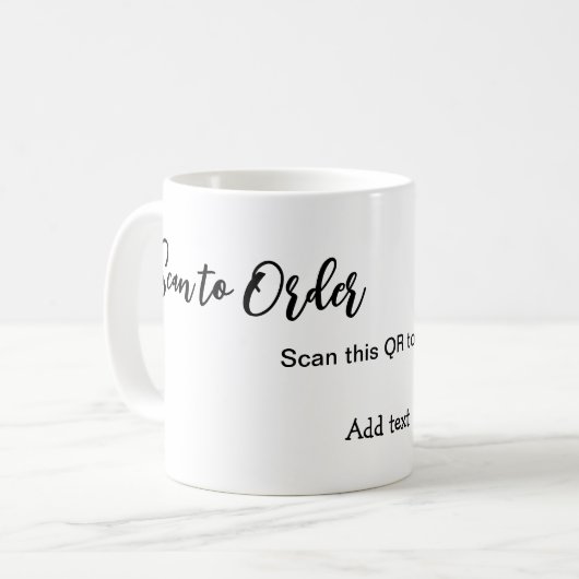 Scannen Sie QR-Code, um E-Mail der Website hinzuzu Kaffeetasse (Vorderseite Links)