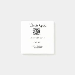 Scannen Sie QR-Code, um E-Mail der Website hinzuzu Post-it Klebezettel