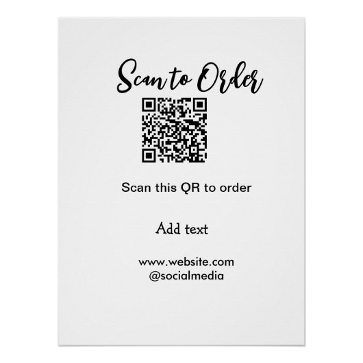 Scannen Sie QR-Code, um E-Mail der Website hinzuzu Poster (Vorderseite)
