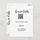 Scannen Sie QR-Code, um E-Mail der Website hinzuzu Postkarte (Vorne/Hinten)