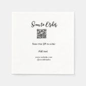 Scannen Sie QR-Code, um E-Mail der Website hinzuzu Serviette (Vorderseite)