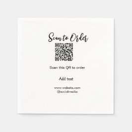 Scannen Sie QR-Code, um E-Mail der Website hinzuzu Serviette