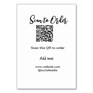 Scannen Sie QR-Code, um E-Mail der Website hinzuzu Tischnummer