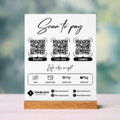 Scannen Sie QR-Code-Zahlung für Zeichen Acrylschild (Neutral)