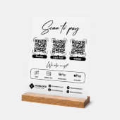 Scannen Sie QR-Code-Zahlung für Zeichen Acrylschild (Winkel)