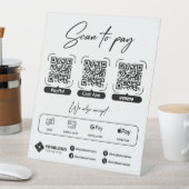 Scannen Sie QR-Code-Zahlung für Zeichen Sockelschild (In Situ)
