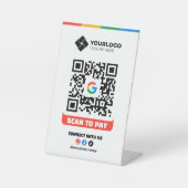 Scannen Sie QR-Code-Zahlung Google-Pay-Logo Sockelschild (Vorderseite)
