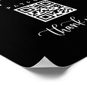 Scannen Sie QR-Code-Zeichen für Hochzeitszahlung f Poster (Ecke)