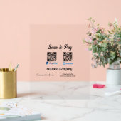 Scannen Sie, um den QR-Code PayPal Venmo zu bezahl Acrylschild (Hochzeit)