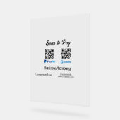 Scannen Sie, um den QR-Code PayPal Venmo zu bezahl Acrylschild (Winkel)