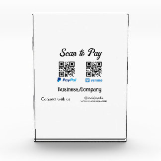 Scannen Sie, um den QR-Code PayPal Venmo zu bezahl Fotoblock