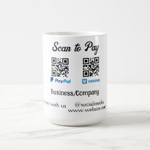 Scannen Sie, um den QR-Code PayPal Venmo zu bezahl Kaffeetasse