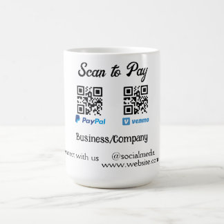 Scannen Sie, um den QR-Code PayPal Venmo zu bezahl Kaffeetasse