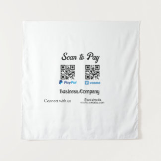 Scannen Sie, um den QR-Code PayPal Venmo zu bezahl Wandteppich
