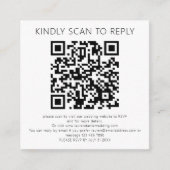 Scannen Sie, um den QR-Code Schwarz-weiß zu beantw Begleitkarte (Vorderseite)