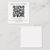 Scannen Sie, um den QR-Code Schwarz-weiß zu beantw Begleitkarte (Vorne/Hinten)