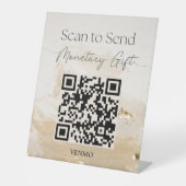 Scannen Sie, um ein Zeichen für Geldgeschenke zu s Sockelschild (Vorderseite)