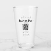 Scannen Sie, um für die Bestellung QR-Code auf der Glas (Rückseite)