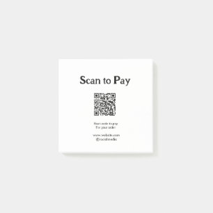 Scannen Sie, um für die Bestellung QR-Code auf der Post-it Klebezettel