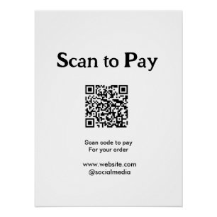 Scannen Sie, um für die Bestellung QR-Code auf der Poster