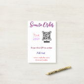 scannen Sie, um Ihre Logo-Website-E-Mail-QR-Code r Post-it Klebezettel (Auf Schreibtisch)