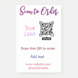 scannen Sie, um Ihre Logo-Website-E-Mail-QR-Code r Post-it Klebezettel