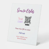 scannen Sie, um Ihre Logo-Website-E-Mail-QR-Code r Sockelschild (Vorderseite)