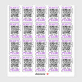 Scannen Sie, um in mein Team Lila QR Code Small Bu Aufkleber (Blatt)
