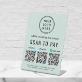 Scannen Sie, um Paypal Venmo CashApp QR-Logo-Minze Sockelschild