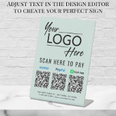 Scannen Sie, um Paypal Venmo CashApp QR-Logo-Minze Sockelschild