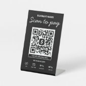 Scannen Sie, um QR-Code-Cash-App und mehr zu bezah Sockelschild (Vorderseite)