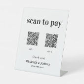 Scannen Sie, um QR-Code für das Hochzeitszeichen z Sockelschild (Vorderseite)
