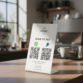 Scannen Sie, um QR Code Social Media zu bezahlen Sockelschild