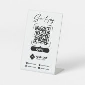 Scannen Sie, um QR-Code zu bezahlen Google Pay Pay Sockelschild (Vorderseite)