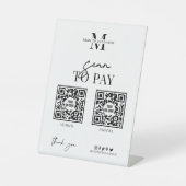 Scannen Sie, um QR-Codes mit Minimalistischem Schw Sockelschild (Vorderseite)