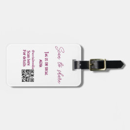 Scannen Sie, um uns zu teilen Tag auf Social Media Gepäckanhänger