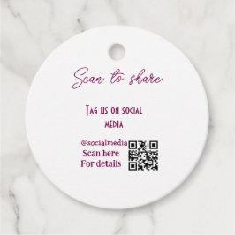 Scannen Sie, um uns zu teilen Tag auf Social Media Geschenkanhänger